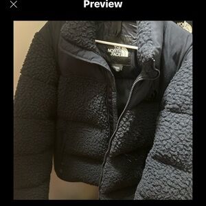 Northface nuptse puffer unisex size large!! Navy blue